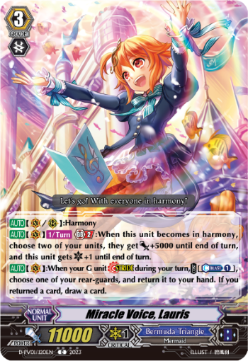(120) Cardfight Vanguard History Collection Single: Miracle Voice, Lauris [P-Format]  Common
