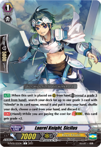 (125) Cardfight Vanguard History Collection Single: Laurel Knight, Sicilus [P-Format]  Common