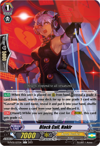 (127) Cardfight Vanguard History Collection Single: Black Call, Nakir [P-Format]  Common