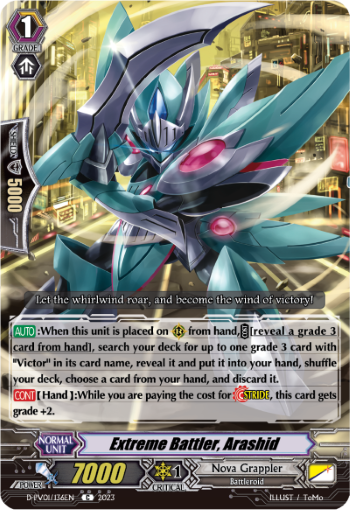 (136) Cardfight Vanguard History Collection Single: Extreme Battler, Arashid [G Format]  Common