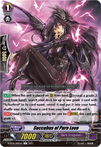 (140) Cardfight Vanguard History Collection Single: Succubus of Pure Love [P-Format]  Common