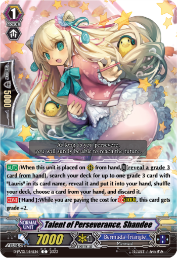 (144) Cardfight Vanguard History Collection Single: Talent of Perseverance, Shandee [P-Format]  Common