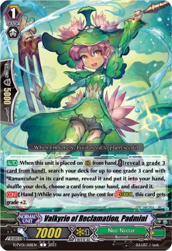 (148) Cardfight Vanguard History Collection Single: Valkyrie of Reclamation, Padmini [P-Format]  Common