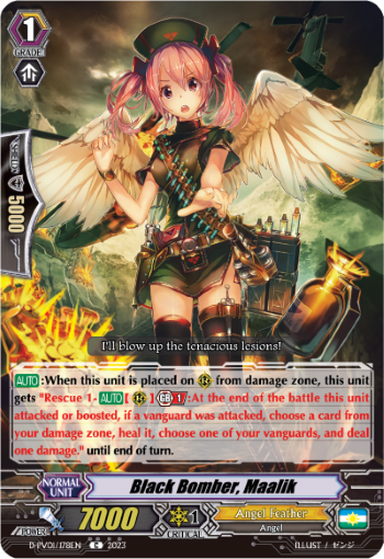 (178) Cardfight Vanguard History Collection Single: Black Bomber, Maalik [P-Format]  Common