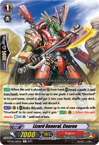 (186) Cardfight Vanguard History Collection Single: Lizard General, Conroe [P-Format]  Common