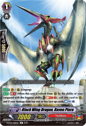 (188) Cardfight Vanguard History Collection Single: Black Wing Dragon, Raven Ptera [P-Format]  Common