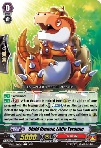 (190) Cardfight Vanguard History Collection Single: Child Dragon, Little Tyranno [P-Format]  Common