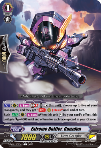 (193) Cardfight Vanguard History Collection Single: Extreme Battler, Gunzdon [P-Format]  Common