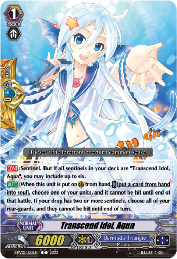 (210) Cardfight Vanguard History Collection Single: Transcend Idol, Aqua [P-Format]  Common