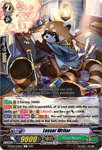 (214) Cardfight Vanguard History Collection Single: Lesser Writer [P-Format]  Common