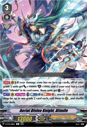 (218) Cardfight Vanguard History Collection Single: Aerial Divine Knight, Altmile [V-Format]  Common