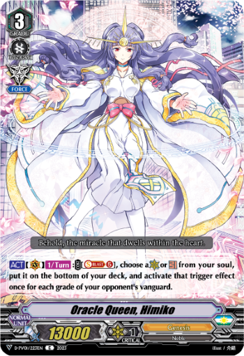 (223) Cardfight Vanguard History Collection Single: Oracle Queen, Himiko [V Format]  Common