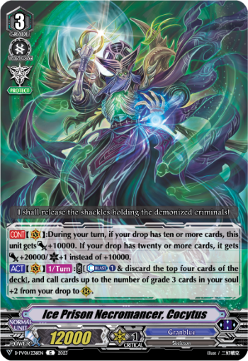 (236) Cardfight Vanguard History Collection Single: Ice Prison Necromancer, Cocytus [V Format]  Common