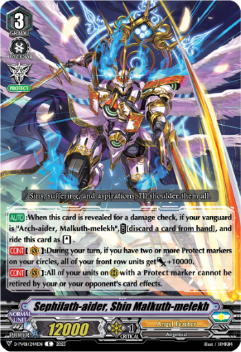 (244) Cardfight Vanguard History Collection Single: Sephilath-aider, Shin Malkuth-melekh [V Format]  Common