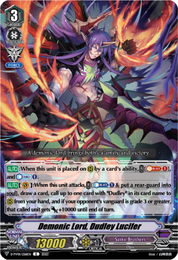 (256) Cardfight Vanguard History Collection Single: Demonic Lord, Dudley Lucifer [V Format]  Common