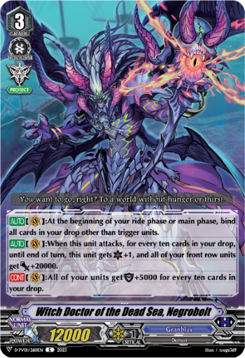(260) Cardfight Vanguard History Collection Single: Witch Doctor of the Dead Sea, Negrobolt [V Format]  Common