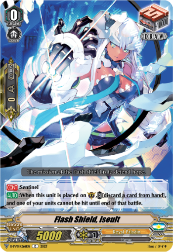 (266) Cardfight Vanguard History Collection Single: Flash Shield, Iseult [V Format]  Common