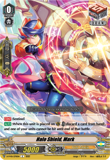 (270) Cardfight Vanguard History Collection Single: Halo Shield, Mark [V Format]  Common
