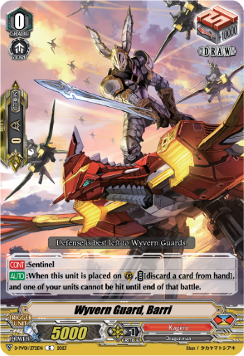 (272) Cardfight Vanguard History Collection Single: Wyvern Guard, Barri [V Format]  Common