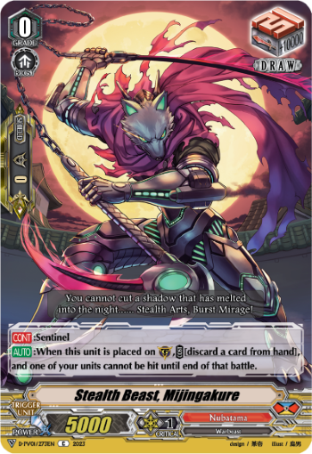 (273) Cardfight Vanguard History Collection Single: Stealth Beast, Mijingakure [V Format]  Common