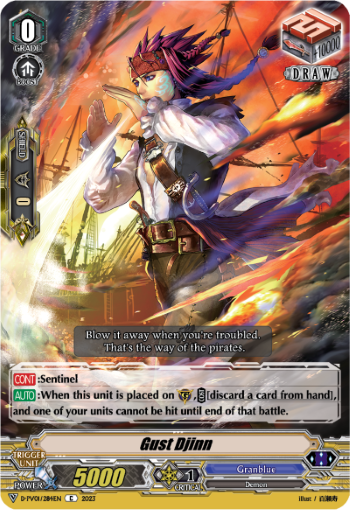 (284) Cardfight Vanguard History Collection Single: Gust Djinn [V Format]  Common