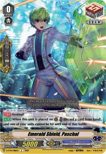 (286) Cardfight Vanguard History Collection Single: Emerald Shield, Paschal [V Format]  Common