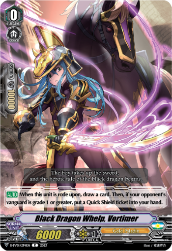 (294) Cardfight Vanguard History Collection Single: Black Dragon Whelp, Vortimer [V-Format]  Common