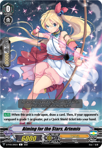 (295) Cardfight Vanguard History Collection Single: Aiming for the Stars, Artemis [V Format]  Common