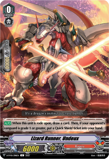 (296) Cardfight Vanguard History Collection Single: Lizard Runner, Undeux [V Format]  Common