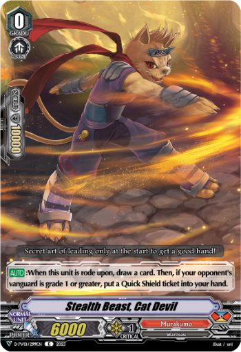 (299) Cardfight Vanguard History Collection Single: Stealth Beast, Cat Devil [V Format]  Common