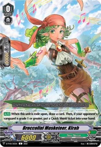 (313) Cardfight Vanguard History Collection Single: Broccolini Musketeer, Kirah [V Format]  Common