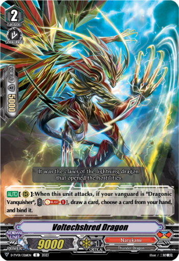 (326) Cardfight Vanguard History Collection Single: Voltechshred Dragon [V Format]  Common