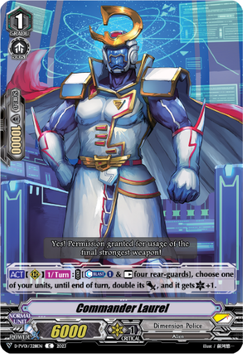 (328) Cardfight Vanguard History Collection Single: Commander Laurel [V Format]  Common