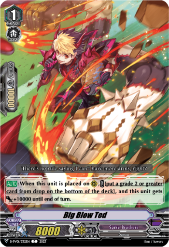 (332) Cardfight Vanguard History Collection Single: Big Blow Ted [V Format]  Common