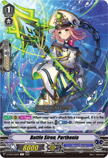 (335) Cardfight Vanguard History Collection Single: Battle Siren, Parthenia [V Format]  Common