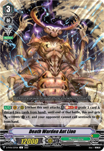 (337) Cardfight Vanguard History Collection Single: Death Warden Ant Lion [V Format]  Common