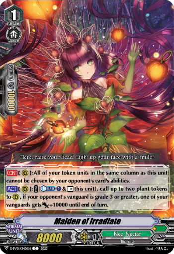(340) Cardfight Vanguard History Collection Single: Maiden of Irradiate [V Format]  Common