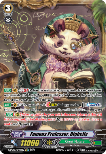 (SP27) Cardfight Vanguard History Collection Single: Famous Professor, Bigbelly [P-Format] (V.2 - Special Parallel)  Special Parallel