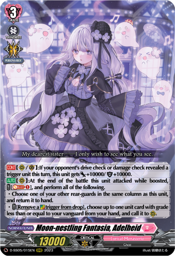 (015) Cardfight Vanguard Festival Booster 2023 Single: Moon-nestling Fantasia, Adelheid [D-Format] (V.1 - Triple Rare)  Triple Rare