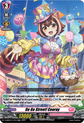 (017) Cardfight Vanguard Festival Booster 2023 Single: Go Go Street! Cooray [D-Format]  Double Rare