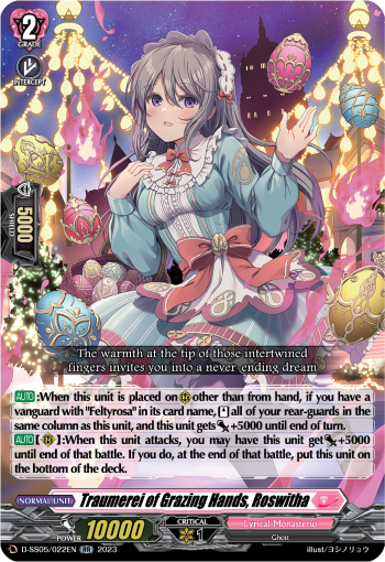 (022) Cardfight Vanguard Festival Booster 2023 Single: Traumerei of Grazing Hands, Roswitha [D-Format]  Double Rare