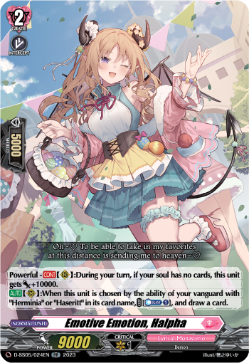 (024) Cardfight Vanguard Festival Booster 2023 Single: Emotive Emotion, Halpha [D-Format]  Double Rare