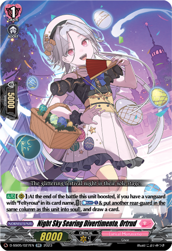 (027) Cardfight Vanguard Festival Booster 2023 Single: Night Sky Searing Divertimento, Ortrud [D-Format]  Double Rare