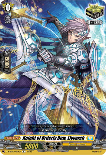 (051) Cardfight Vanguard Festival Booster 2023 Single: Knight of Orderly Bow, Llyvarch [D-Format]  Common