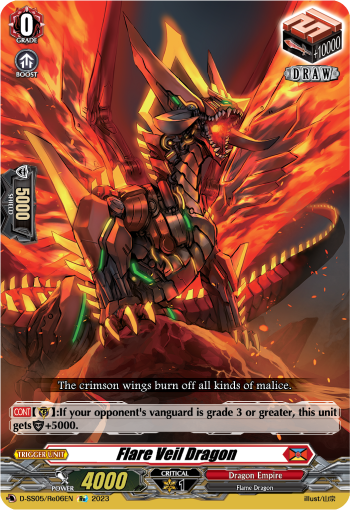 (Re06) Cardfight Vanguard Festival Booster 2023 Single: Flare Veil Dragon [D Format]  Feature Rare
