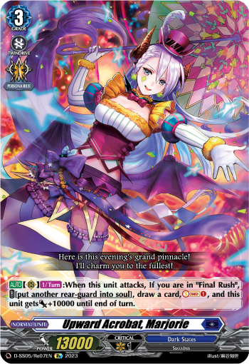 (Re07) Cardfight Vanguard Festival Booster 2023 Single: Upward Acrobat, Marjorie [D Format]  Feature Rare