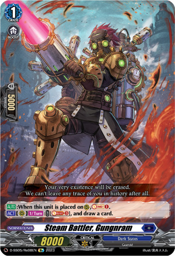 (Re08) Cardfight Vanguard Festival Booster 2023 Single: Steam Battler, Gungnram [D Format]  Feature Rare