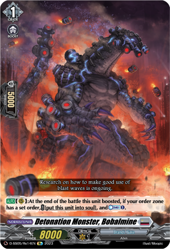 (Re14) Cardfight Vanguard Festival Booster 2023 Single: Detonation Monster, Bobalmine [D Format]  Feature Rare