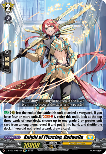 (Re21) Cardfight Vanguard Festival Booster 2023 Single: Knight of Piercing, Cadwalla [D Format]  Feature Rare