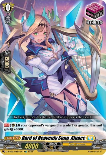 (Re24) Cardfight Vanguard Festival Booster 2023 Single: Bard of Heavenly Song, Alpacc [D Format]  Feature Rare